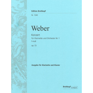Sheet Konzert fur Klainette und Orchester Nr. 1 WEBER